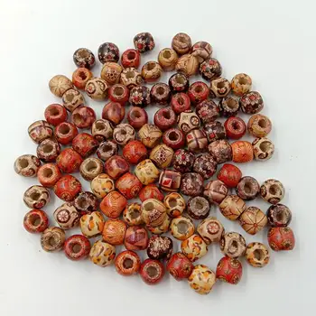 

Natural Wooden Round Loose Beads for DIY Jewelry Making Necklace Bracelet Craft Wood Random Mixed Jewelry Making Home Decor