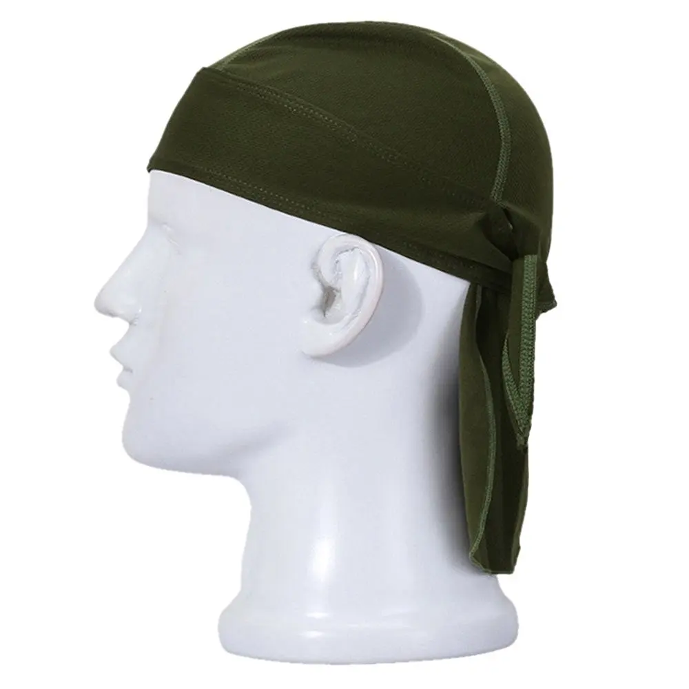 Уличная быстросохнущая шапочка для защиты от пота, кепка для велоспорта, Пиратская шапка, спортивный головной убор, шлем, вкладыш, головной платок, капюшон - Цвет: Army Green