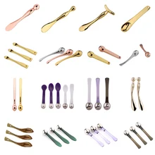 

Eye Cream Applicator Cosmetic Spatulas Anti Wrinkle Eye Roller Massage Stick Facial Mask Spoon Gold Alloy Metal Skin Care Tools