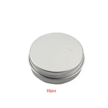 

10pcs Round Metal Tea Leaf Storage Box Screw Top Aluminum Cosmetics Sample Salve Storage Containers Practical Home Storage Box
