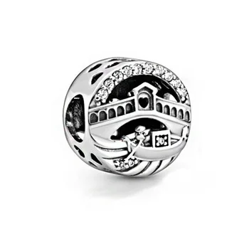 

Fit Original Pandora Charm Bracelets 925 Sterling Silver Venice Rialto Bridge Openwork Charms Beads Women DIY Jewelry