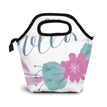 

Floral Composition 3 Lunch Bag Boxes Bags Portable Insulated Picnic Food Box for Women Men