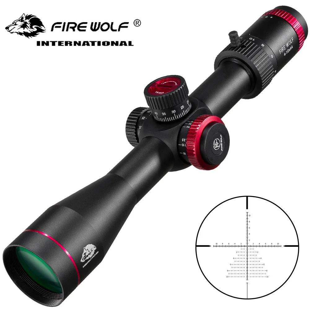 

FIRE WOLF QZ 4-16X44 FFP Hunting Optical sight Sniper Riflescope Tactical Airsoft accessories Spotting scope for rifle hunting