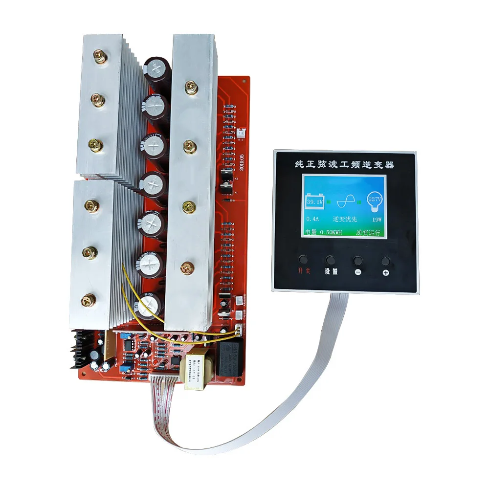 DC12, 24 В, 48 В до 220 В, универсальный синусоидальный преобразователь частоты, плата с ЖК-дисплеем, основная модель инверторов для DIY