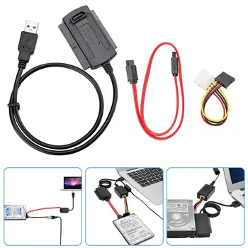 

SATA/PATA/IDE to USB 2.0 Adapter Converter Cable for 2.5/3.5 Inch Hard Drive