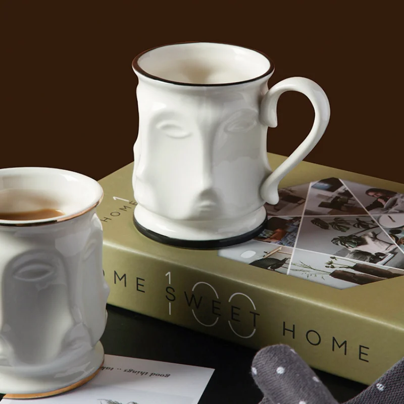 Koffiemok groot, cappuccino kopjes, 500 ml porseleinen koffiemok, grote mok met handvat, koffiemelk, theekopje, espressokopjes, mokkatokken