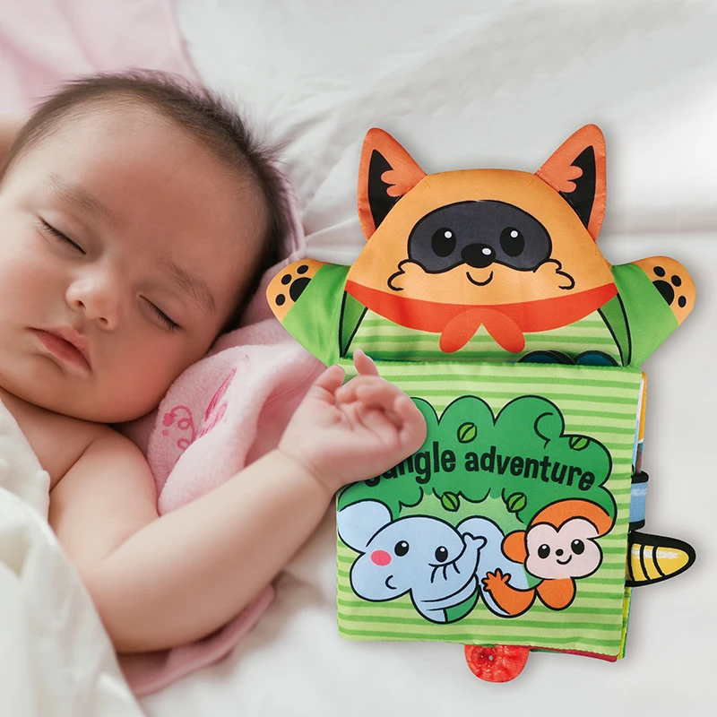 Baby Kid Cat Animal Cloth Book Soft Development Books Learning Education Toy 6A 