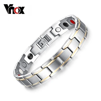 

Elegant Magnetic Therapy Bracelet Pain ReTherapy Healing Arthritis Sleek Wristbands Men Jewelry