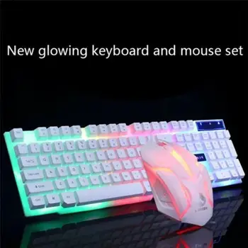 

USB Wired Gaming Keyboard Mouse Set 104 Key LED Backlight Keyboard Kit For Notebook Laptop Mac Desktop Home Office Supplies