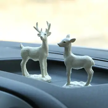 

2019 New Stylish 1 Pair Deer Shape Cute Animal Car Dashboard Interior Decor Vehicle Home Ornament