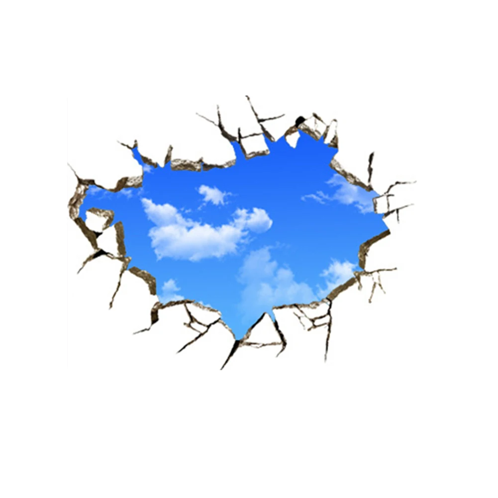 Decorative Hotel Bedroom Home White Clouds Living Room Adhesive Blue Sky Tools PVC Wall Sticker | Дом и сад
