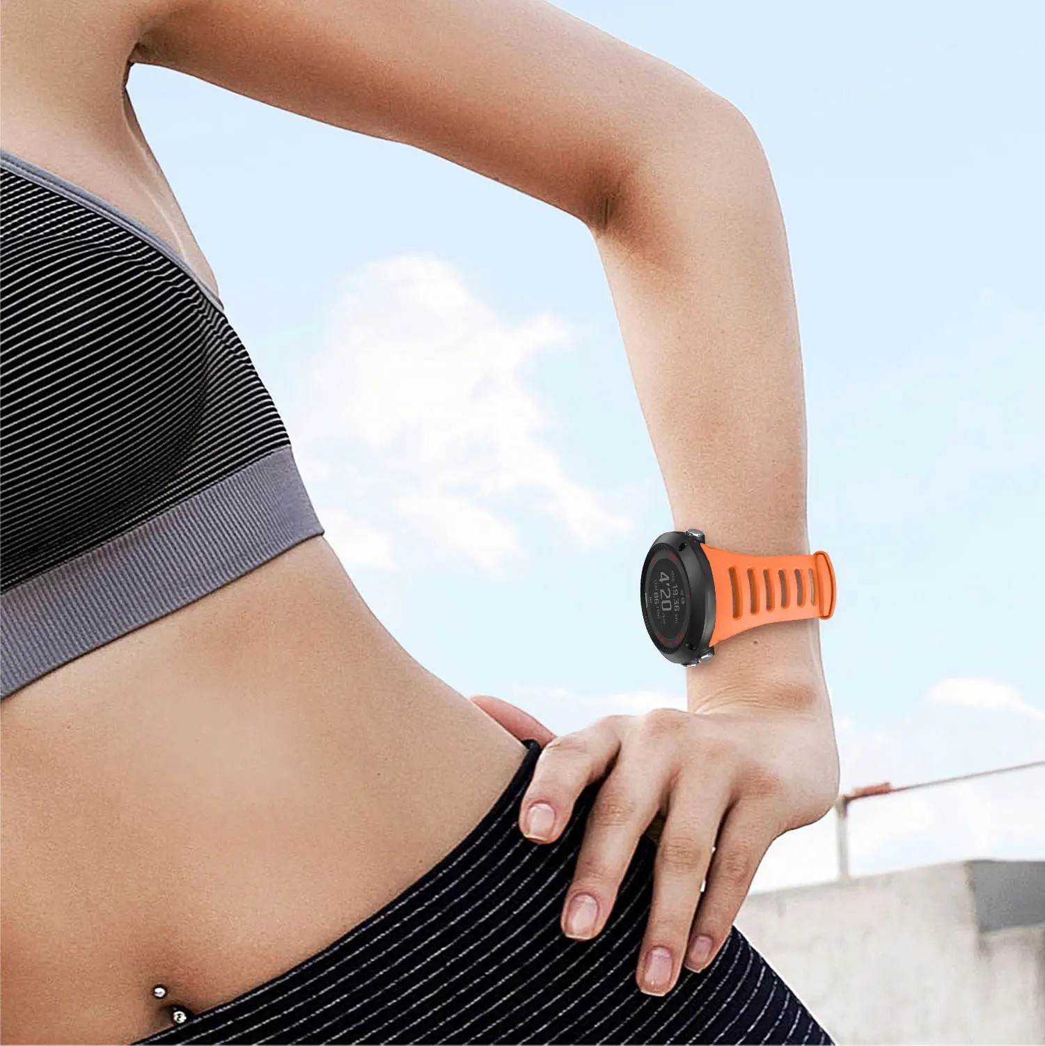 Silicone Sport Watch Strap 24mm - Premium Replacement Band & Bracelet Accessories