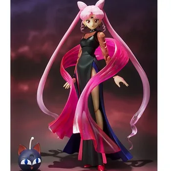 

Anime 16CM Sailor Moon Figure Black Lady Queen of Darkness PVC Figure Collectible Model Toys Gift A188
