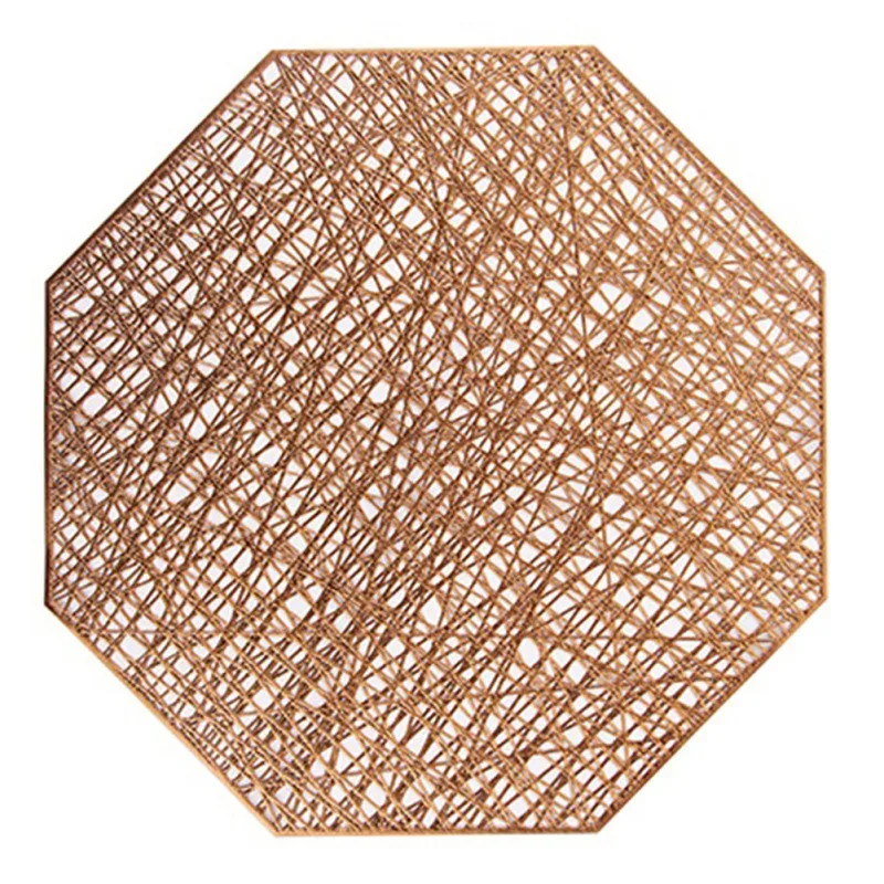 Creative PVC Placemat For Dinner Table Plastic Round Hollow Heat-insulated Pad Waterproof Non Slip Mats Home Decoration 1pcs zh1