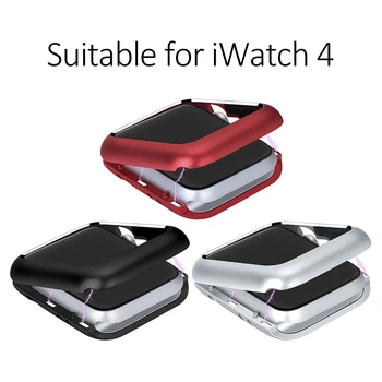 

New Magnetic Metal Case Glass For Apple Watch 40mm 44mm Series 4 Screen Protector Coverage Bumper Case