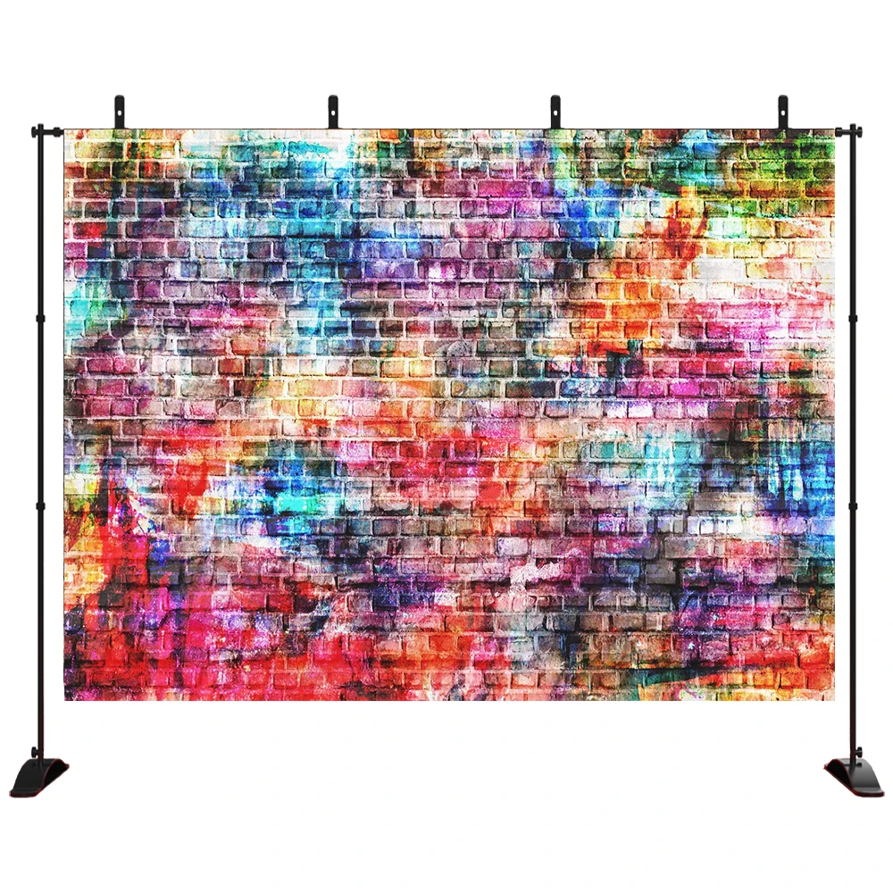 

Colorful Brick Wall Photo Backdrops Photophone Graffiti Portrait Grunge Photography Backgrounds Photo Studio Photocall