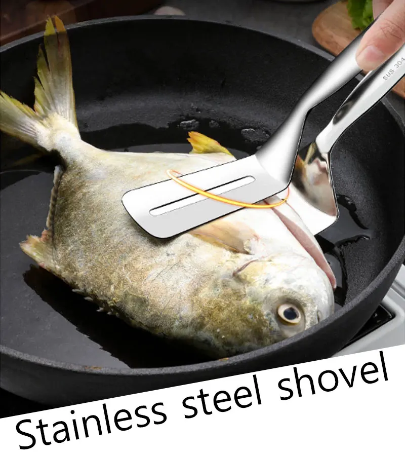 304 нержавеющая сталь кухонная посуда кухонный жареный рыбы лопатка для стейков бытовой Лопата шпатель стейк нож для хлеба