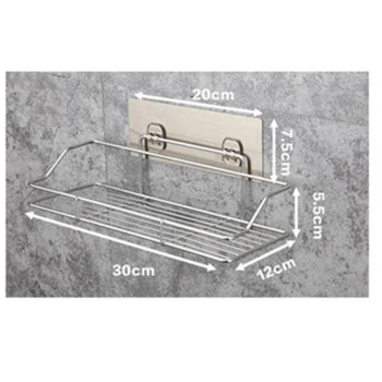 

Stainless Steel Shower Corner Basket Wall Mounted Bathroom Storage Shelf Rack Uk