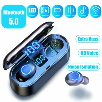 

Wireless Bluetooth5.0 Binaural TWS Digital Display In-ear Earbuds Waterproof