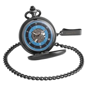 

KS Ancient Chinese 12-hour Period Design Silver Case Steampunk Fobs Key Chain Hand Winding Mechanical Pocket Watches Gift/KSP086