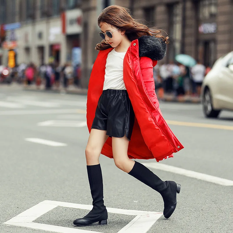 

Children's Winter Jackets Girls Parka Kids Coat Outerwear Warm Jacket Long Coat Snowsuit Fashion Toddler Girl Winter Clothes