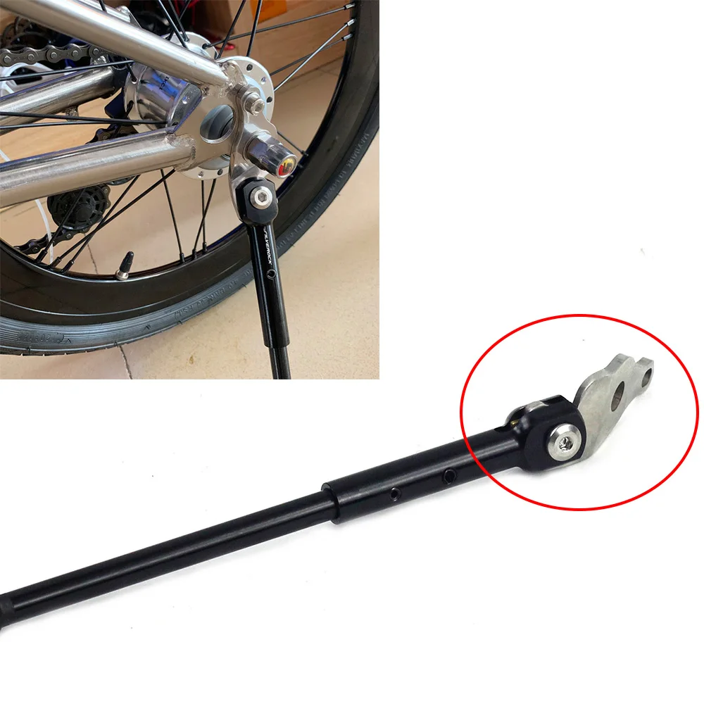 Silverock Legierung Fahrrad Ständer 16 "349 Parkplatz Stehen für Brompton Pikes 3 sechzig Trifold Hinterachse Kick Stehen Seite standaard – Detail 3