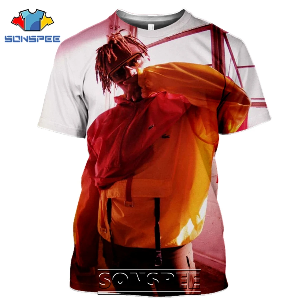 SONSPEE T-shirts Juice Wrld 3D Print Men Women Hip Hop Singer Short Sleeve Streetwear Rap Respect Casual Tees Tops Shirt (12)