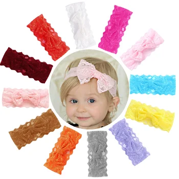 

Toddler Kids Headband Bowknot Knotted Cute Daily Newborn Baby Girls Soft Hairband Lace Cloth Styling Accessory Children Fashion