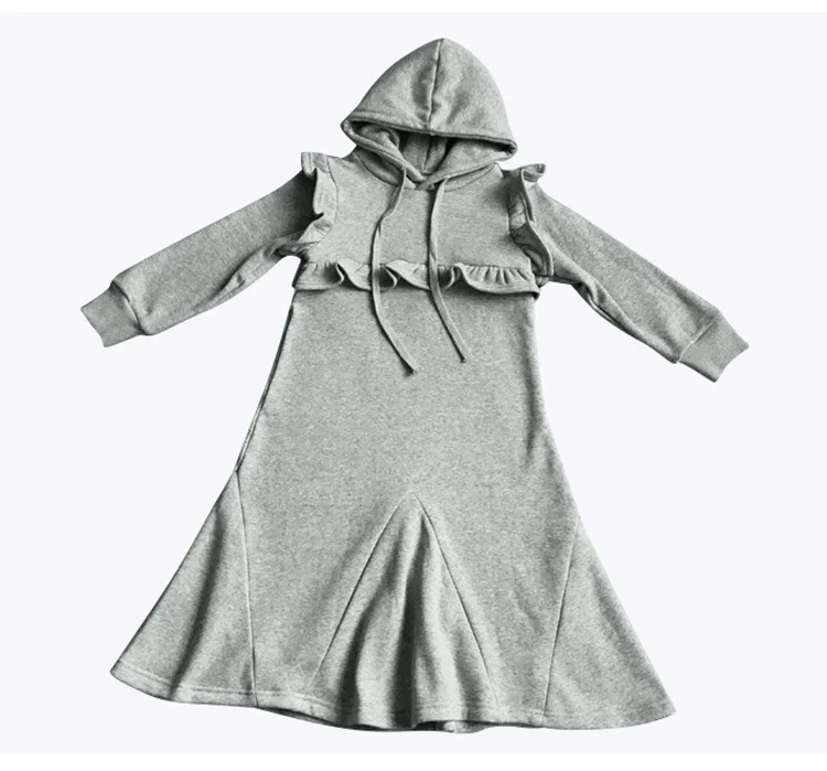 Высококачественное новое зимнее плотное платье из хлопка для девочек вельветовое платье с длинными рукавами для больших девочек свободные платья для школьниц CL224