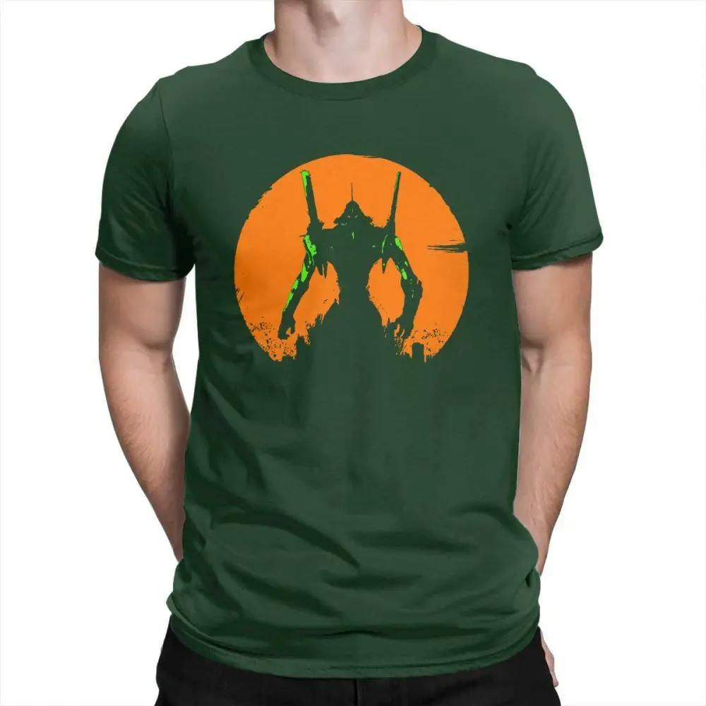 Forest Green One yona Man Футболка «Evangelion» Забавные футболки EVA с круглым вырезом одежда с короткими рукавами футболки из чистого хлопка, летние топы - Цвет: Forest Green