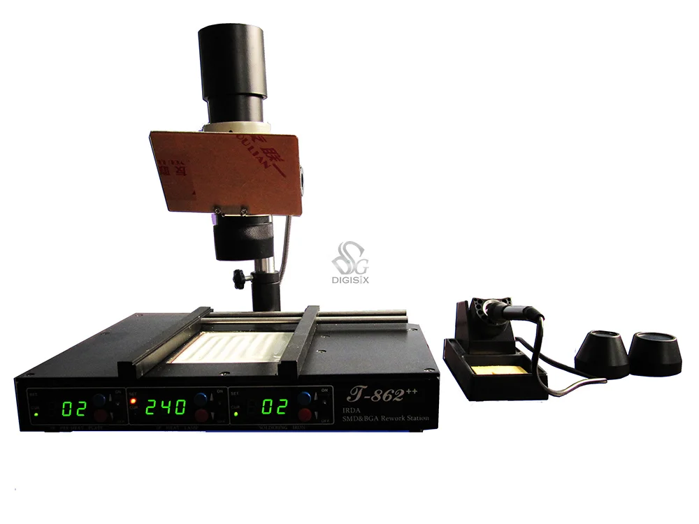 

Free shipping BGA Rework Station T-862++ IRDA Soldering Welder T862++ Infrared SMT SMD IRDA BGA Welder T 862 updated model