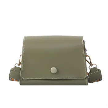 

Bag female 2019 new summer wild wide shoulder strap small square bag simple fashion shoulder Messenger bag