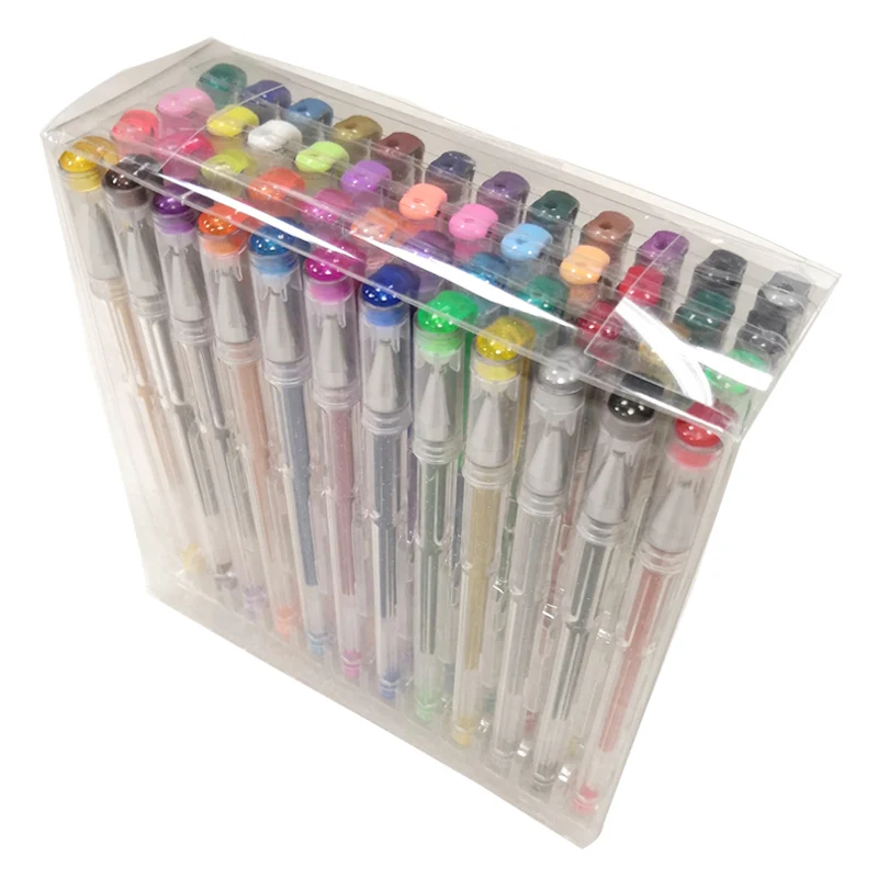 48 цвета гелевая ручка набор металлических пастельных неоновый глиттер цветные ручки для школы офисные подарки принадлежности живопись набор рисования канцелярские принадлежности