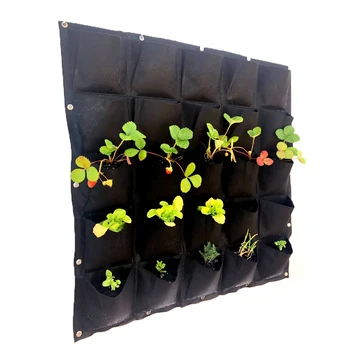 

Multi-Pocket Black Grow Bags Planter Vertical Garden Vegetable Living Garden Seedling Wall Hanging Planter Growing Bags