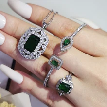 

3pcs Pack silver color bride Jewelry Set Halo Engagement Ring Round Stud Earring For Wedding Gift J6947