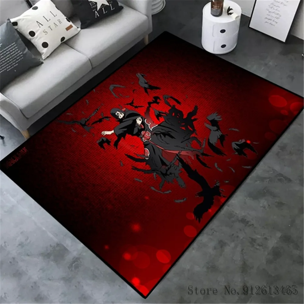 quilt 3D Cartoon Naruto Anime Anime Ninja Uzumaki Uchiha Print Floor Mats area rug Carpets Mats Floor Rug For Living Room Non-slip fitted sheet