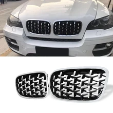Для BMW X5 E70/X6 E71 2008-2013 Автомобильные аксессуары Передняя средняя решетка гриль Замена декоративная накладка 2 шт