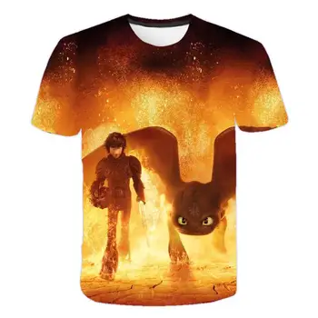 

Summer New Dragon Trainer Printed Boys 'T -Shirt Casual Comfortable Children 'S Clothes 3d Cute Fashion Girls Short Sleeve