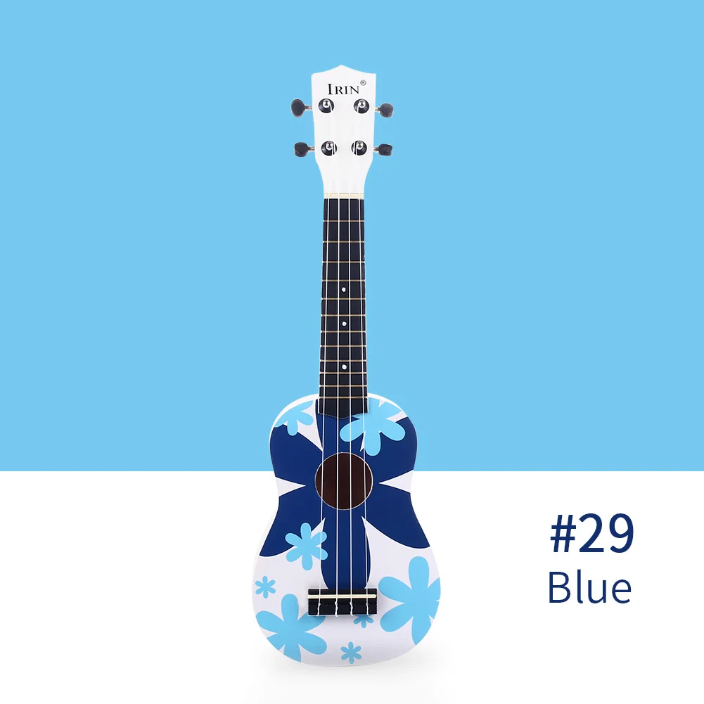 21 дюймов красочные сопрано Гавайские гитары укулеле акустический нейлон 6 струн Гавайи гитары ra Musica инструмент для детей и начинающих - Цвет: Blue