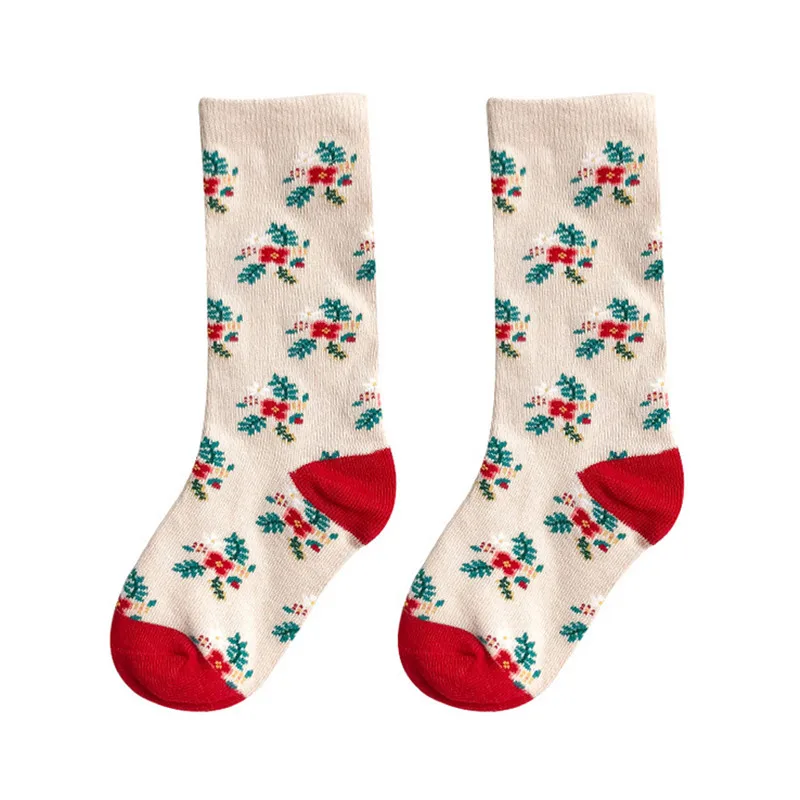 Новые Мягкие хлопковые носки для маленьких мальчиков и девочек милые детские носки с цветочным принтом для маленьких мальчиков и девочек, милый стиль для От 1 до 8 лет, подарки для детей