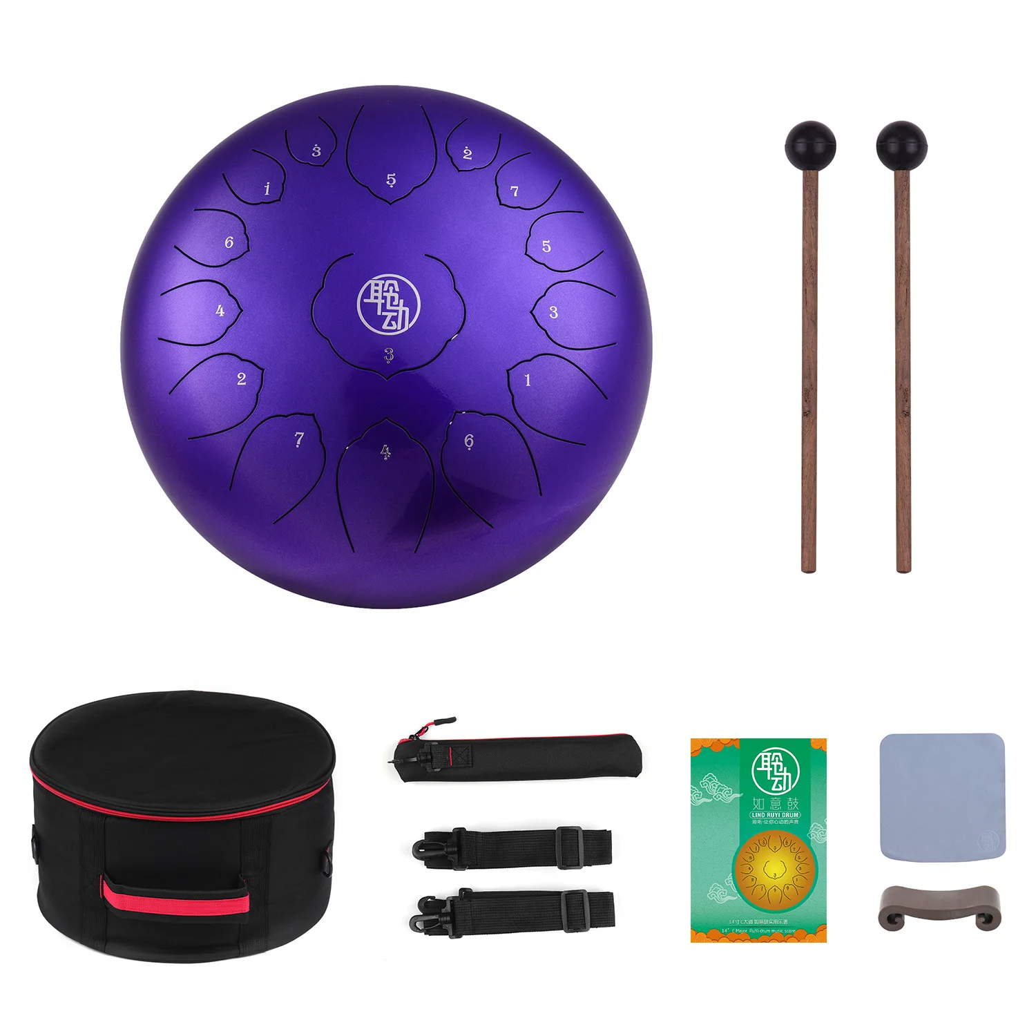 14 дюймов Сталь язык барабан Handpan барабана 15 заметки с ключом ударный инструмент