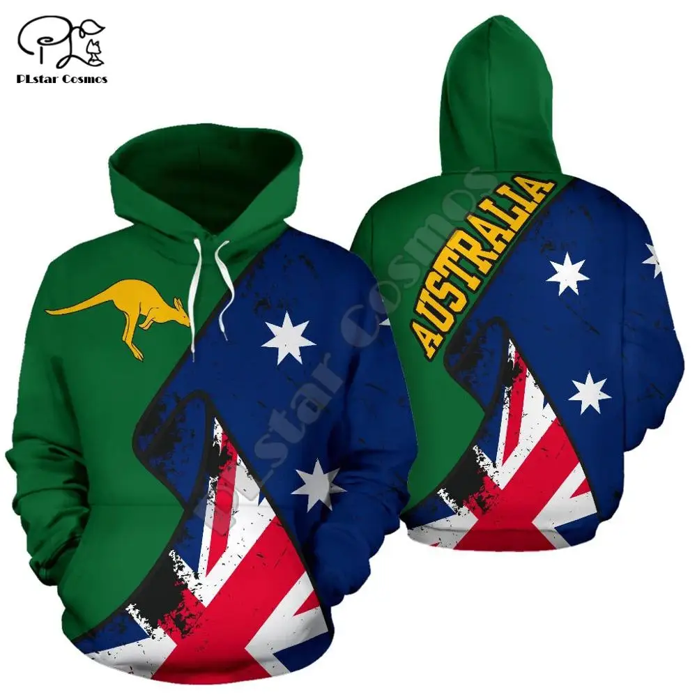 2020Newest Fashion Australia Country Flag Retro Funny Tracksuit Long Sleeves Streetwear Unisex 3DPrint Zipper/Hoodies/Jacket A-2