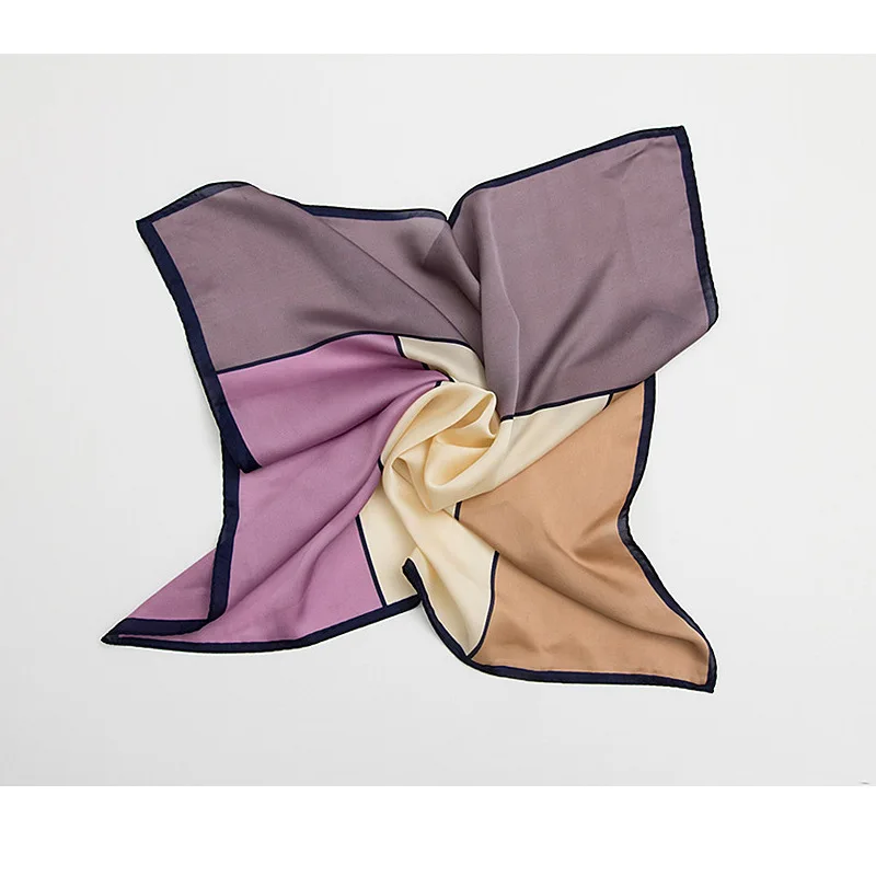 AOMU, высокое качество, сплошной цвет, смешанный цвет, маленький квадратный шифоновый шарф для женщин, для шеи, для волос, повязка, обёрточная бумага, носовой платок, аксессуары
