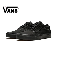 Оригинальные оригинальные мужские и женские туфли VANS OLD SKOOL, классические уличные стильные низкие черные туфли, новинка, VN000D3HBKA