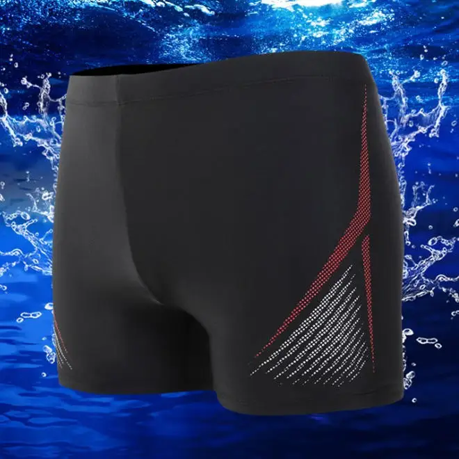 XL-6XL, одежда для плавания, мужские плавки больших размеров, мужские шорты для плаванья, пляжный купальный костюм, трусы-боксеры, купальный костюм, zwembroek heren sunga - Цвет: QH9536 Black