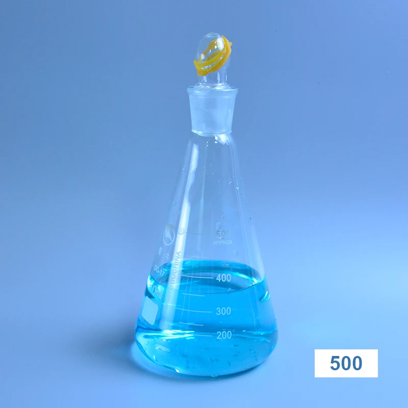 50-2000ml Glass conical flask with cap 24/29 joint Glass Erlenmeyer Flask for laboratory triangle flask Boro 3.3 glass lab glass supplies,lab volumetric flask