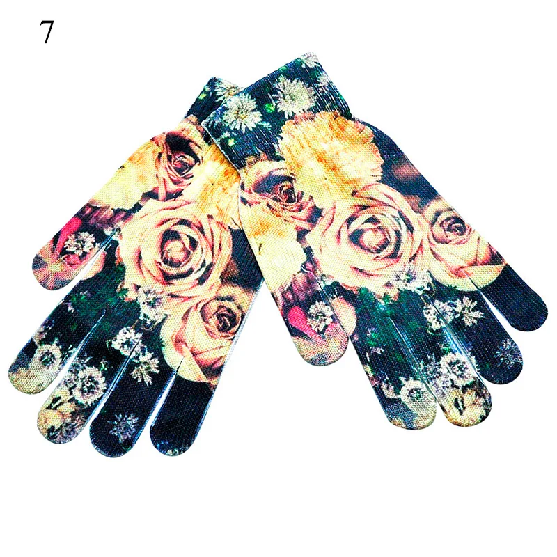 Перчатки женские guantes мужские милые пальчиковые Варежки перчатки сохраняющие тепло с 3D-принтом вязаные удобные перчатки для экрана телефона зимние перчатки