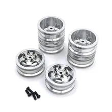 WPL – pièces de Modification de mise à niveau en métal C14 24 34 44 B14 24 16 36 RC, roue avant simple, roue arrière Double moyeu