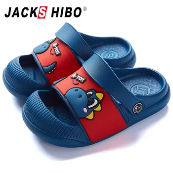 

Jackshibo Kid's Cute Garden Shoes Cartoon Slides Sandals Clogs Children Girls Water Sandals Lightweight Boys Beach Slippers