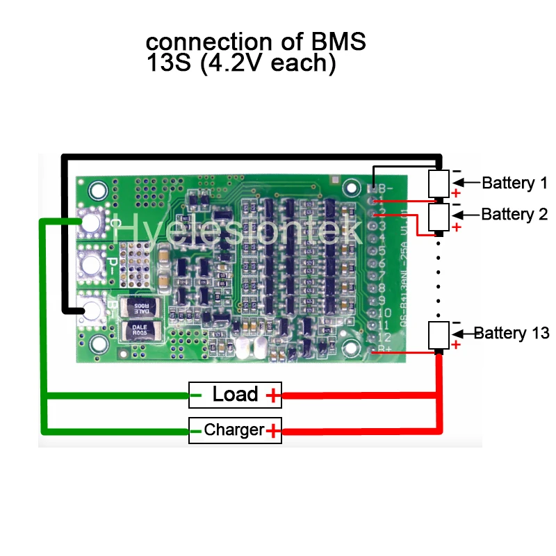 BMS 6S 7S 8S 9S 10S 11S 12S 13S 4 2 V 25A Регулируемый литий ионный аккумулятор 18650 модуль защиты